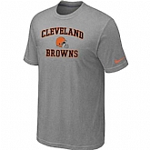 Men's Cleveland Browns Team Logo Gray Nike Short Sleeve T-Shirt FengYun,baseball caps,new era cap wholesale,wholesale hats